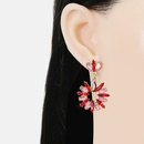 fashion exaggerated earrings retro alloy flower shape earrings geometric diamond long earringspicture19