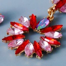 fashion exaggerated earrings retro alloy flower shape earrings geometric diamond long earringspicture18
