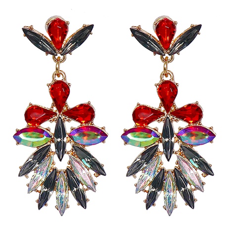 fashion exaggerated earrings retro alloy trend earrings geometric diamond long earrings NHJJ464918's discount tags