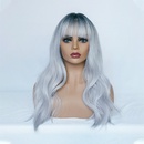 2021 coiffures en fibre chimique dgrad bleu cheveux longs boucls perruques grosse vague perruque de coiffurespicture11