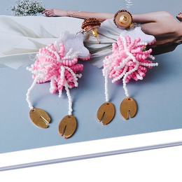 55749 Europische und amerikanische Persnlichkeit hand gefertigte Perlen se weibliche Ohrringe grenz berschreitende explosive bertriebene wilde Tier reis perlen Ohrringepicture14