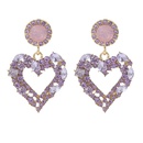 exaggerated alloy diamond heartshaped earrings ear jewelrypicture13