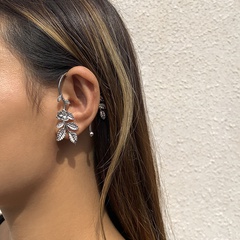 geometric non-pierced ear bone clip jewelry retro simple rose leaf ear hook
