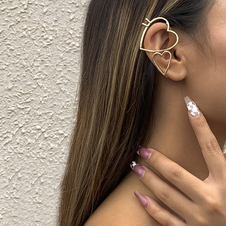 jewelry simple heart-shaped ear bone clip fashion geometric ear hanging earrings's discount tags