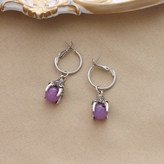 jewelry amethyst spike earrings retro design earrings new earrings