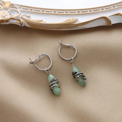 green crystal retro earrings Chinese dragon winding earrings wholesale jewelry