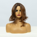 Perruque de coiffure de cheveux boucls courts partiels bruns  la mode pour femmes europennes et amricaines 2021 NHDSX468853picture9