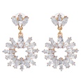 fashion exaggerated earrings retro alloy flower shape earrings geometric diamond long earringspicture20