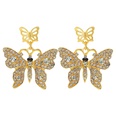 Korean full diamond butterfly earrings retro highquality hollow diamond earringspicture19