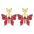 Korean full diamond butterfly earrings retro highquality hollow diamond earringspicture20