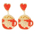 retro irregular love earrings creative cute cartoon teacup shape color diamond earringspicture20
