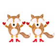 Cartoon animal little fox diamond European and American Christmas creative earrings fashion accessoriespicture22