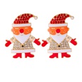 European and American Christmas Day Alloy Diamondstudded Santa Claus Creative Shiny Earringspicture21