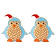 European and American Christmas Creative Foreign Trade Cartoon Christmas Alloy Diamond Penguin Earringspicture23