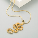 collier pendentif en forme de python cuivre micro incrust couleur zircon personnalit chane claviculepicture9