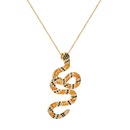 collier pendentif en forme de python cuivre micro incrust couleur zircon personnalit chane claviculepicture12