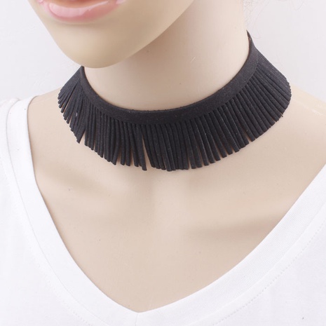 Simple Personality Deerskin Velvet Velvet Tassel Necklace's discount tags