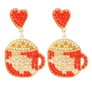 retro irregular love earrings creative cute cartoon teacup shape color diamond earringspicture17