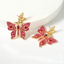 Korean full diamond butterfly earrings retro highquality hollow diamond earringspicture16