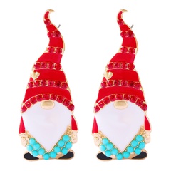 European and American fashion personality design Christmas new trend alloy rhinestone earrings