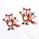 Cartoon animal little fox diamond European and American Christmas creative earrings fashion accessoriespicture20
