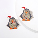 European and American Christmas Creative Foreign Trade Cartoon Christmas Alloy Diamond Penguin Earringspicture21