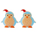 European and American Christmas Creative Foreign Trade Cartoon Christmas Alloy Diamond Penguin Earringspicture18