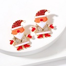 European and American Christmas Day Alloy Diamondstudded Santa Claus Creative Shiny Earringspicture20
