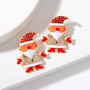 European and American Christmas Day Alloy Diamondstudded Santa Claus Creative Shiny Earringspicture19