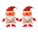 European and American Christmas Day Alloy Diamondstudded Santa Claus Creative Shiny Earringspicture17