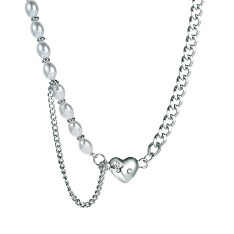 tendance de la mode couture de perles amour collier de diamant conception de niche chaîne de clavicule simple NHLN465455's discount tags