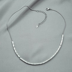 personality small square titanium steel necklace fashion clavicle chain necklace