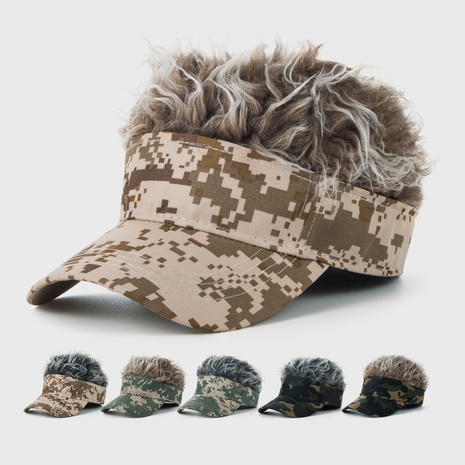 Fashion camouflage wig baseball hat hip-hop personality caps sun hats NHHAO465533's discount tags