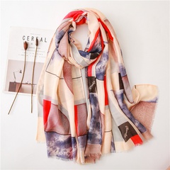 Korean silk spring and autumn gauze nude long scarf decoration sunscreen shawl dual-use