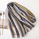 Korean cotton and linen thin striped shawl dualuse long silk scarf sunscreen beach towelpicture15