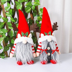 Amor de Hong Kong nuevas astas muñeca enana ornamentos de Navidad creativa sin rostro viejo muñeca decoraciones regalos de vacaciones