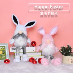 Hong Kong amor cruce-frontera Pascua pierna larga conejo muñeca ornamentos Linda muñeca elfo hogar Festival suministros decorativos