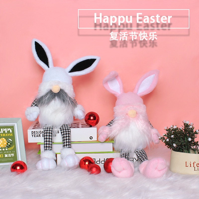 Hong Kong Love CrossBorder Easter langbeinige Kaninchen puppen Ornamente niedliche Elfen puppen Heim dekorationen