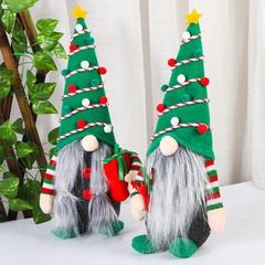 Neue Weihnachtsbaum-Gesichtslose Puppe Baumförmige Zwergen-Förster-Puppen-Dekoration