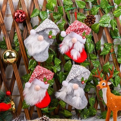 Weihnachtsschmuck Plüsch Weihnachtssocken Kreative Rudolph Geschenk Socken Gesichtslos Alter Mann Süßigkeiten Tasche Anhänger