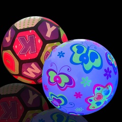 Balle de raquette de basket-ball clignotante de football de mode sans fil de remise en forme jetant une balle gonflable gonflable jouet pour enfants