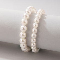 Simple Jewelry Imitation Pearl Double Bracelet Fashion Beaded Multilayer Bracelet