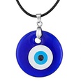 blue Turkish Devils Eye Glass Pendant Handwoven Bracelet Blue Glass Sweater Chainpicture19