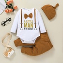 new style childrens longsleeved alphabet romper trousers suit baby childrens clothes threepiece romperpicture14
