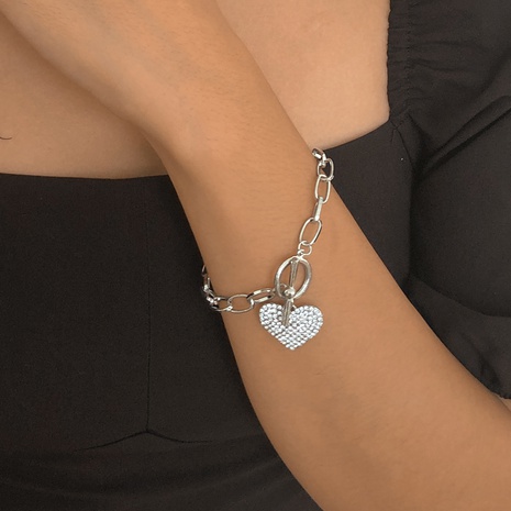 Bracelet de mode chaîne simple coeur's discount tags