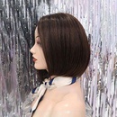 2021 perruque brun fonc mipoint cheveux raides courts perruques tte de vague perruque coiffurespicture12