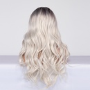 2021 chemical fiber long curly hair big wave wigs headgear silver white wigpicture10
