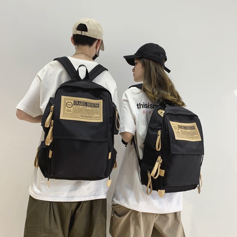 version coréenne de grande capacité du sac à dos de mode étudiant NHZUI465619's discount tags