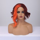 2021 Chemiefaserpercke Burgunder Nahtfarbe kurzes lockiges Haar Modepercken Kopfbedeckung Perckepicture11