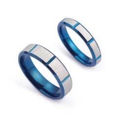 Foreign trade jewelry wholesale cross-border new Korean blue stainless steel ring